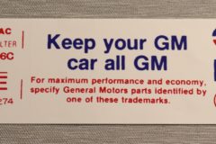 Keep Your GM All GM Luftrenar Dekal Pontiac 1974