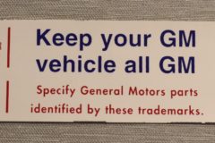 Luftrenar Dekal Keep Your GM All GM Pontiac 1976-81