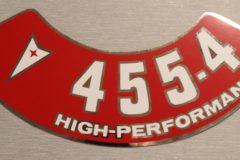 Luftrenar Dekal Pontiac 454-4V High Performance