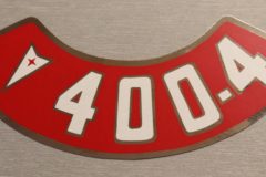 Luftrenar Dekal Pontiac 400-4V