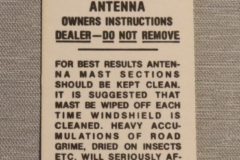 Electric Antenn Inst. Tag 1954-63 GM