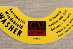 Windshield Washer Lid Dekal 1949-60 Cadillac, Oldsmobile