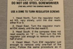 Compass Instruction Dekal Chevrolet 1937-59