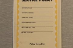 Battery Warrenty Certificate