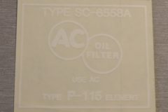 Oil Filter Dekal 1955 Chevrolet