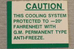 Cooling System Dekal 1955-62 Chevrolet