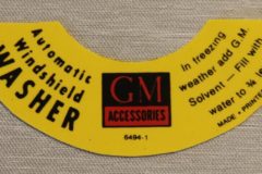 Windshield Washer Lid Dekal 1955-66 Chevrolet