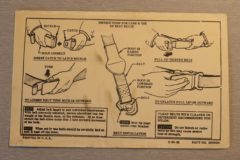 Seatable Inst. Card Chevrolet 1963-64