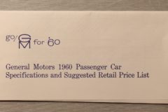 Retail Pricelist 1960 GM