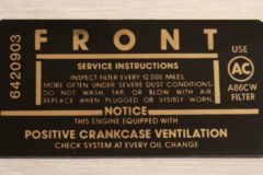 Luftrenar Dekal Chevrolet V8-4V 1963-65