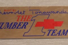 Ventilkåps Dekal Chevrolet Tonawanda NO:1 Team 1966-75