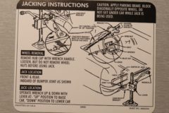 Jack Instruction Dekal 1966 Chevrolet