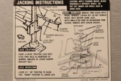 Jack Instruction Dekal Camaro Coupe 1967-68