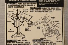 Jack Instruction Camaro SS 1969