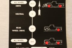 Växelväljar Dekal Chevy Blazer 4 WD 1969-70