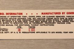 Emission Dekal Chevrolet 1970