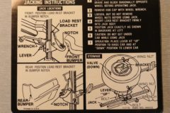 Jack Instruction Chevelle 1971