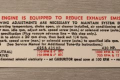 Emission Dekal Chevrolet 1969