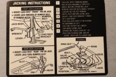 Jack Instruction Dekal Chevelle (Sedan & Cab) 1971