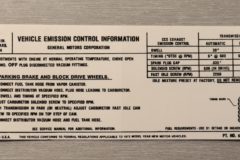 Emission Dekal Chevrolet 1972