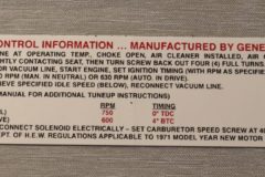 Emission Dekal 1973 350-4V AT/MT
