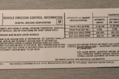 Emission Dekal El Camino (Reg & Corvette) 1975