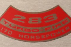 Luftrenar Dekal Chevrolet 283" Turbo-Fire 170 HP