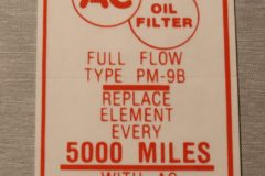 Oljefilter Dekal 1953-59 Buick