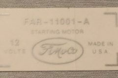 Starter Dekal Mercury, Lincoln 1956-57