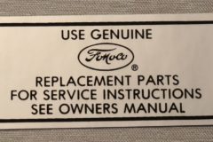 Luftrenar Dekal Lincoln, Mercury 1957-64