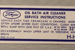 Luftrenar Dekal Mercury 1953 Oljebad