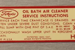 Luftrenar Dekal mercury, Lincoln Oljebad 1954-55