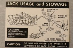 Jack Instruction Dekal Mercury Fullsize 1969-70
