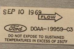 Air Cond. Dryer Dekal Lincoln, Mercury 1970-71