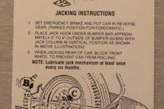 Jack Instruction Dekal Ford 1954-56