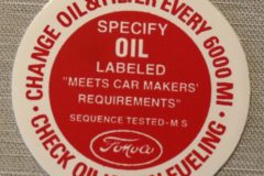 Oil Filter Cap Dekal Ford, Lincoln, Mercury 1960-65
