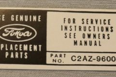 Luftrenar Dekal Ford 1962