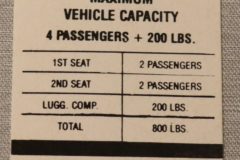 Tire Pressure Dekal Aar Cuda / Challenger Ta 1970