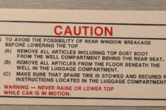 Dekal Conv. Top Caution