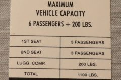 Tire Pressure Dekal Chrysler J78x15 1970-71