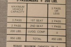 Tire Pressure Dekal Mopar E-Body F70x14 1971-74