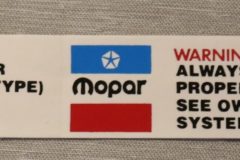 Dekal Antifreeze Mopar 1976-81