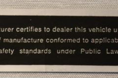 Dekal Safety Act Door Mopar 1968-70