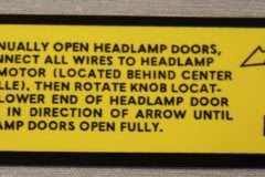 Hidden Headlights Dekal Mopar 1968-71