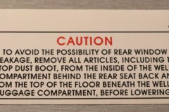 Conv. Top Caution Dekal Mopar 1969