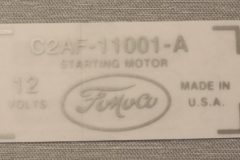 Startmotor Dekal Ford 1962-64