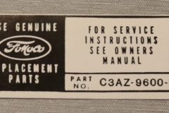 Luftrenar Dekal Ford 1963