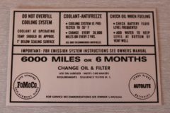 Service Spec. Dekal Ford 1964