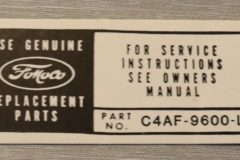 Luftrenar Dekal Ford 1964