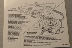 Jack Instruction Dekal 1965 Mustang